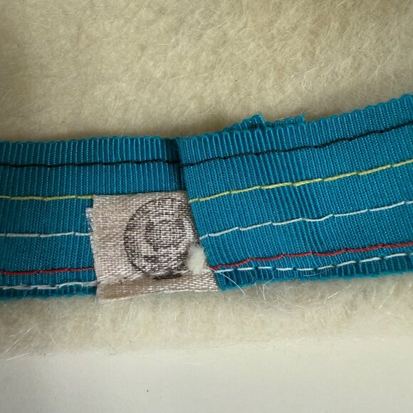 Retro Fuzzy Mohair Hat VTG Winter Rolled Brim Beige Satin Bow Church Derby - Picture 10 of 13